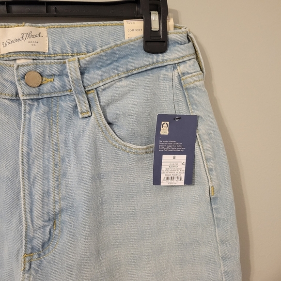 Universal Thread Womens High Rise Flare Light Wash Denim Cotton Jeans. Size 8 - Picture 7 of 8